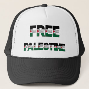 Free Palestine Flag Letters Unity Pride Freedom Trucker Hat
