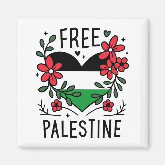 Free palestine flag magnet (Front)
