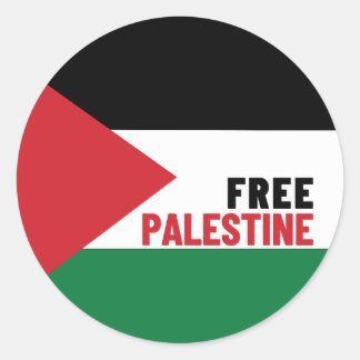 Free Palestine | Flag of Palestine | Anti War Classic Round Sticker