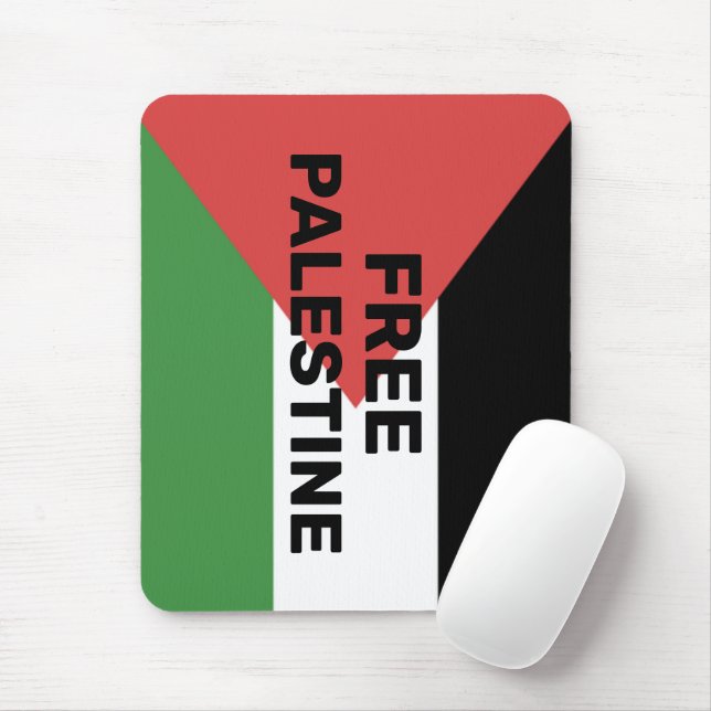 FREE PALESTINE FLAG RED BLACK GREEN WHITE MOUSE MAT (With Mouse)