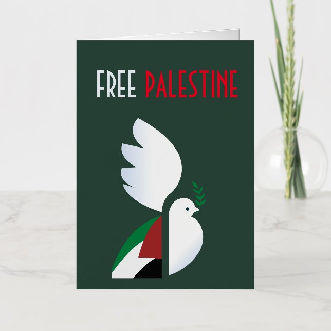 Free Palestine Foil Greeting Card (Front)