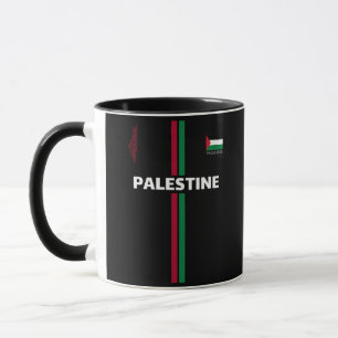 Free Palestine football  soccer - flag map team Mug