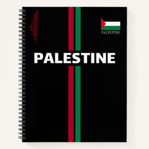 Free Palestine football soccer - flag map team Notebook