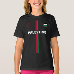 Free Palestine football soccer - flag map team T-Shirt