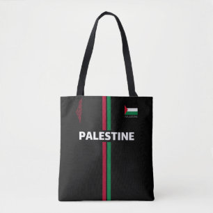 Free Palestine football  soccer - flag map team Tote Bag