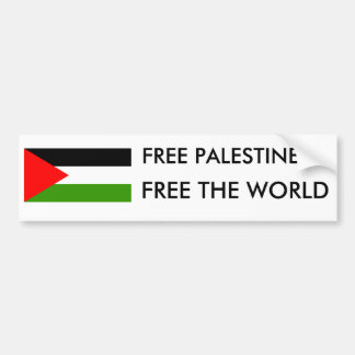 FREE PALESTINE, FREE THE WORLD BUMPER STICKER
