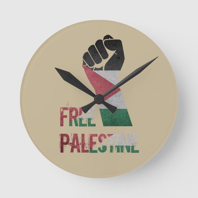free palestine freedom for palestine round clock (Front)
