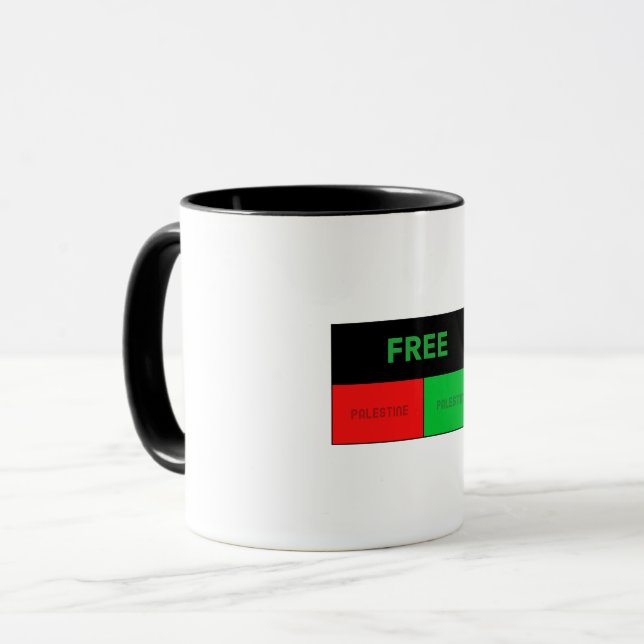Free Palestine Gaza Genocide Mug (Front Left)
