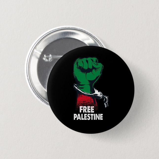 Free Palestine Gaza Genocide Palestinian Freedom 6 Cm Round Badge (Front & Back)
