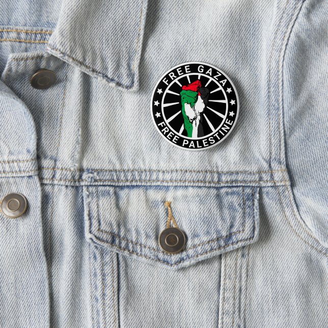 Free Palestine Gaza Palestinian Freedom 6 Cm Round Badge (In Situ)