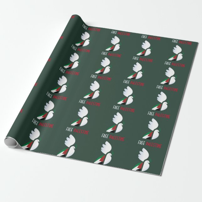 Free Palestine Gift Wrapping Paper – Pro-Palestine (Unrolled)