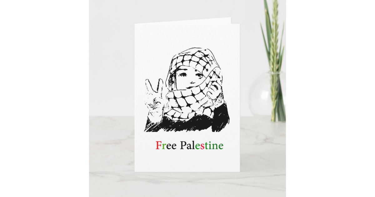 Free Palestine Greeting Cards Zazzle.co.uk