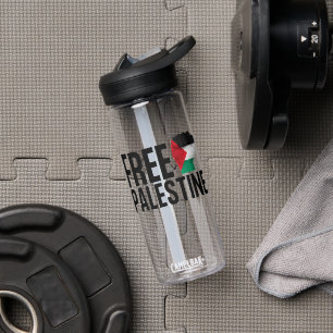Free Palestine Handfist Palestinian Flag Bold Water Bottle