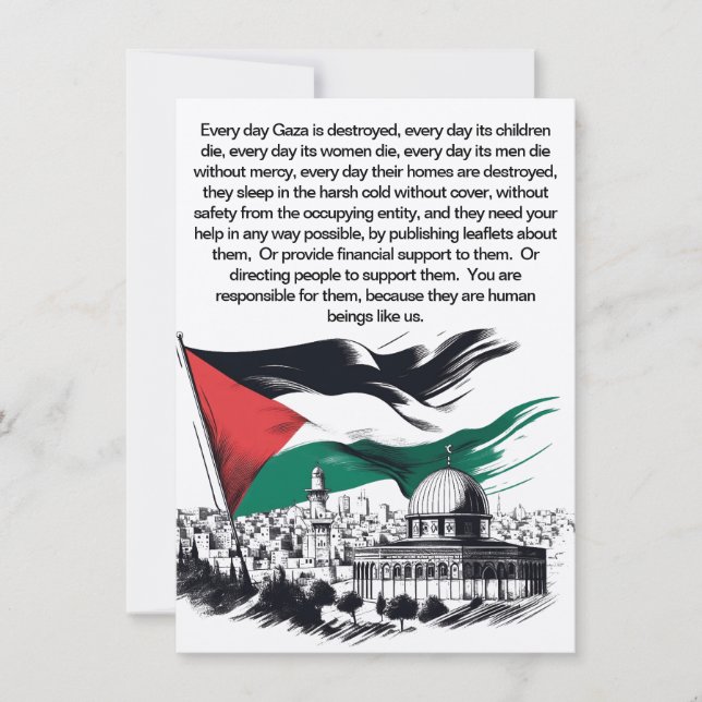 free palestine Invitation  (Front)