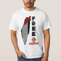 Free Palestine keffiyeh map shirt Palestinian flag