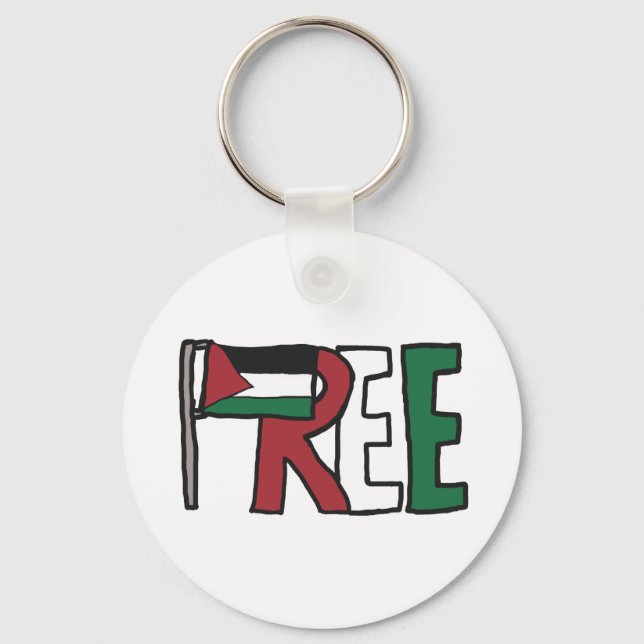 Free Palestine Key Ring (Front)