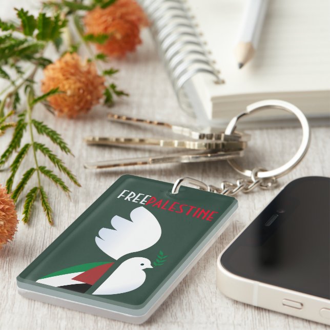 Free Palestine Key Ring (Front Right)