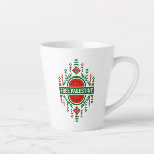 Free Palestine Latte Mug