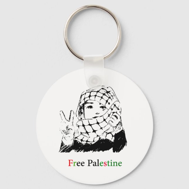 Free Palestine medal Key Ring (Front)