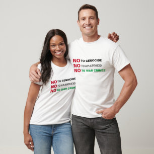FREE PALESTINE NO TO GENOCIDE APARTHEID WAR CRIMES T-Shirt