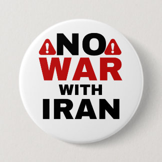 FREE PALESTINE, No War With Iran Antiwar Button