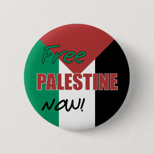 Free Palestine Now Palestinian Flag 6 Cm Round Badge