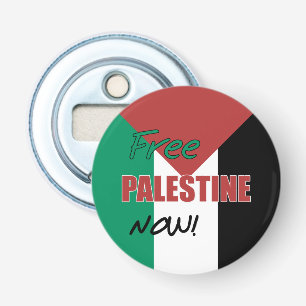 Free Palestine Now Palestinian Flag Bottle Opener