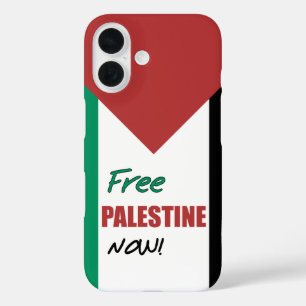 Free Palestine Now Palestinian Flag iPhone 16 Case