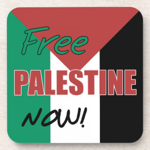 Free Palestine Now Palestinian Flag Coaster