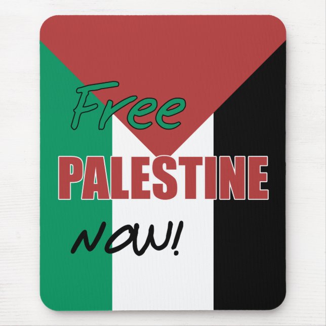 Free Palestine Now Palestinian Flag Mouse Mat (Front)
