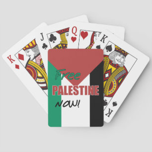 Free Palestine Now Palestinian Flag Playing Cards