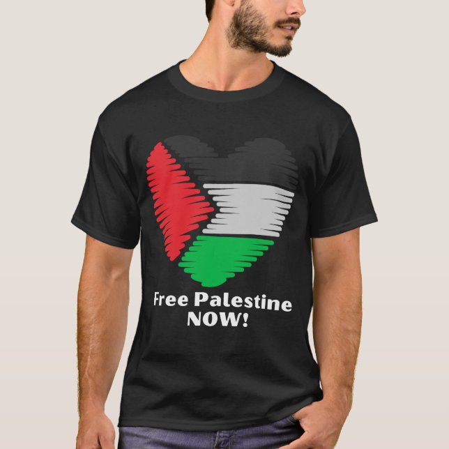 Free Palestine NOW! T-Shirt (Front)