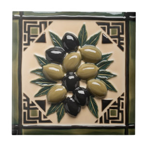 FREE PALESTINE olives branches mosaic ceramic tile