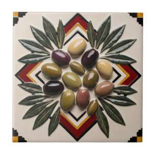 FREE PALESTINE olives branches mosaic ceramic tile