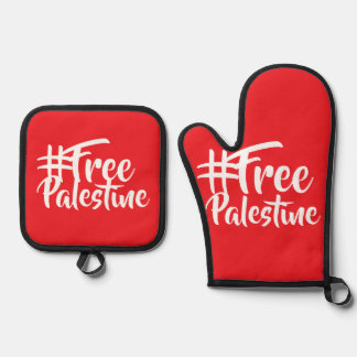 Free Palestine Oven Mitt & Pot Holder Set