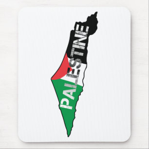 Free Palestine Palestine Flag on Palestine Map Mouse Mat