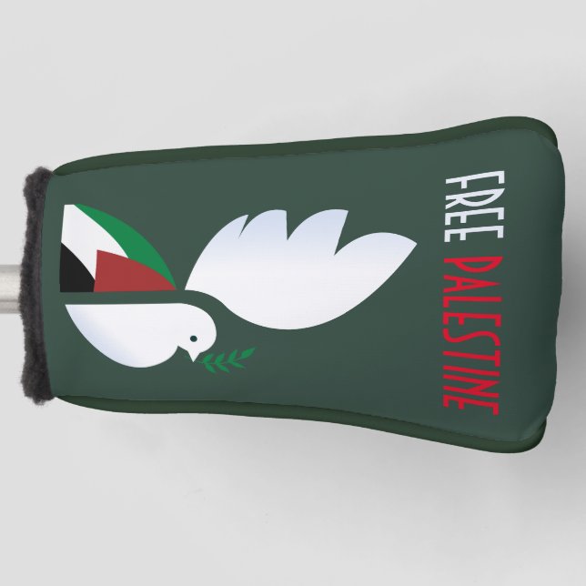 Free Palestine – Palestine Flag & Solidarity Golf  Golf Head Cover (Front)