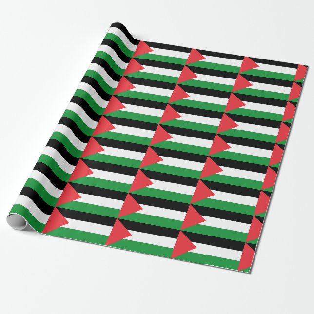FREE PALESTINE PALESTINE FLAG WRAPPING PAPER (Unrolled)