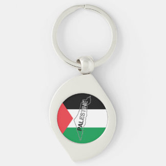 Free Palestine Palestine Map on Palestine Flag Key Ring