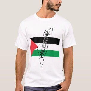 Free Palestine Palestine Map on Palestine Flag T-Shirt