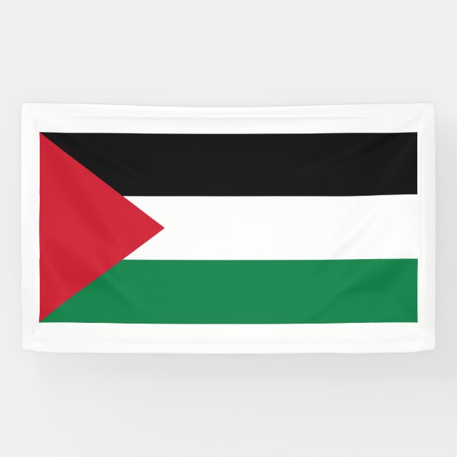 Free Palestine - Palestinian Flag (علم فلسطين‎) Banner (Horizontal)