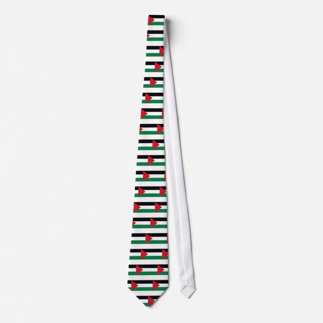 Free Palestine - Palestinian Flag (علم فلسطين‎) Tie (Front)
