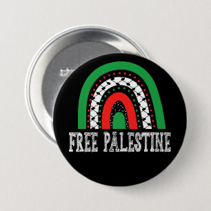 Free Palestine Palestinian Gaza Rainbow 7.5 Cm Round Badge