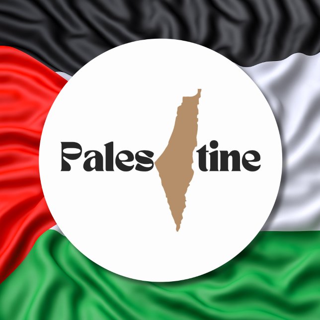 Free Palestine Palestinian Map Social Justice  Classic Round Sticker (Creator Uploaded)