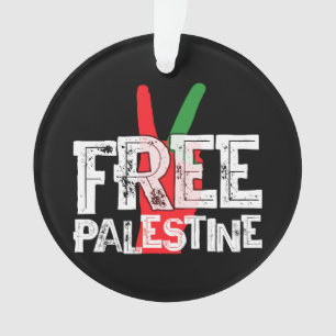 Free Palestine Palestinian Patriotic Ceasefire Tee Ornament