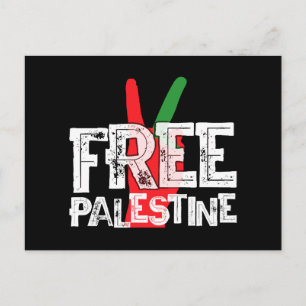 Free Palestine Palestinian Patriotic Ceasefire Tee Postcard