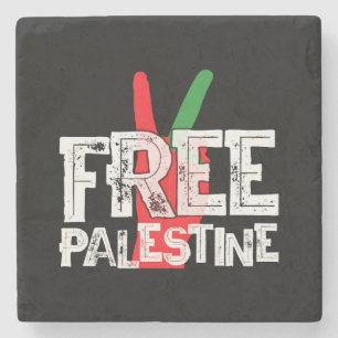 Free Palestine Palestinian Patriotic Ceasefire Tee Stone Coaster