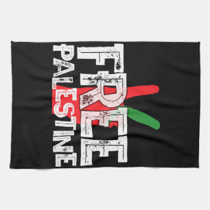 Free Palestine Palestinian Patriotic Ceasefire Tee Tea Towel