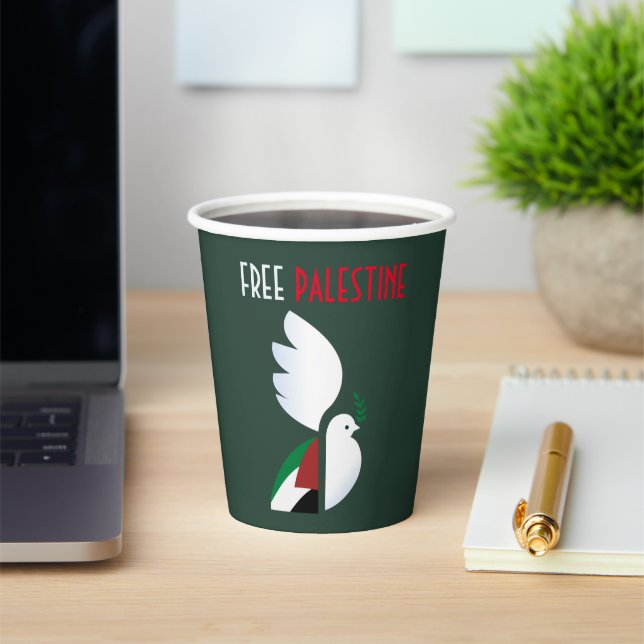 Free Palestine Paper Cups – Patriotic Party  (Insitu)