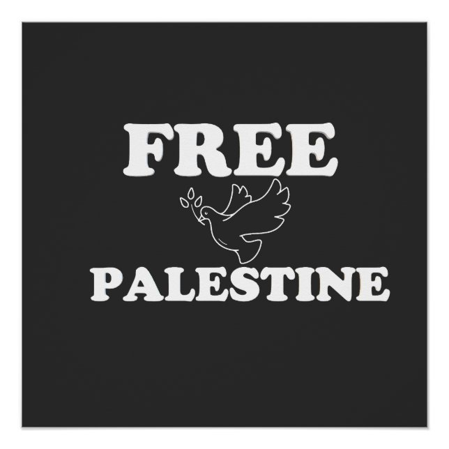 Free Palestine peace dove Poster (Front)